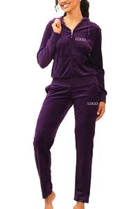 Survêtement de sport de style côtelé personnalisable pour femmes, vêtements de jogging en velours coupe ajustée, nouveauté, hiver, décontracté, taille XL - Product Image 2