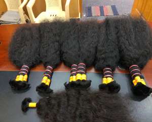 MICRO-BOUCLE DE CHEVEUX DE CHEVEUX PRE-COLLÉ CRU BOUCLE SANS CUTICULE ALLIGNED PLEINE TÊTE VENDEUR - Product Image 2