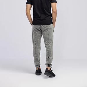 Pantalons pour hommes tendance en toile française, en molleton, délavés à l'acide, respirants, décontractés, sportifs, côtelés, avec cordon de serrage - Product Image 5