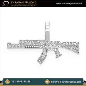 เครื่องประดับสวยงามจี้เพชรธรรมชาติสไตล์แร็ปเปอร์สไตล์ฮิปฮอประยิบระยับทอง10K ทันสมัยออกแบบได้ตามต้องการ - Product Image 4