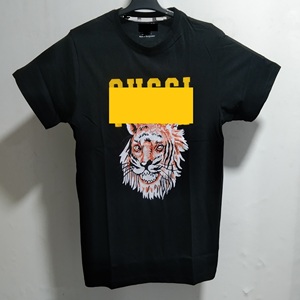 เสื้อยืดชายสีทึบออกส่งออกไหล่แขนสั้นขนาดบวกโลโก้ที่กําหนดเองผ้าฝ้ายสตรีเสื้อยืดทนทาน - Product Image 2