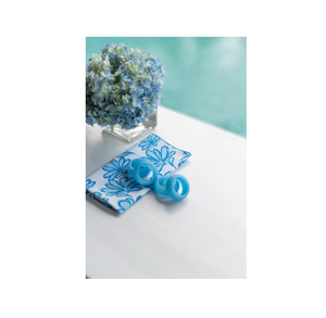 ที่ใส่แหวนผ้าเช็ดปากทำด้วยมือทำจากเรซิ่นสีฟ้าเข้มคุณภาพระดับพรีเมียมสำหรับงานแต่งงาน - Product Image 1