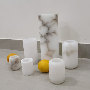 Soporte de luz de té de piedra de alabastro favorito del cliente Acabado de lujo Calidad Premium Artesanal Hecho a mano Construcción duradera - Product Image 6