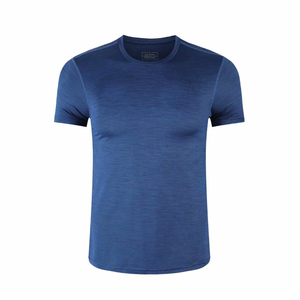 Camiseta de punto gris de manga corta de secado rápido para hombre, cuello redondo, corte ajustado, informal, camisetas para hombre - Product Image 5