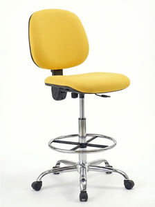Hot Sale Eco Modern Drafting <b>Stool</b> Gas Lift Footrest Ring Fabric Upholstered ARSU Star Base Casters Hospital School Lab Office - Product Image 4