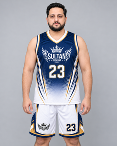 Ensemble de maillots de basket-ball unisexes pour adultes, sans manches, col en V, uniforme sportif, maille tricotée, vêtements d'équipe, impression de numéro, polyester/coton - Product Image 6