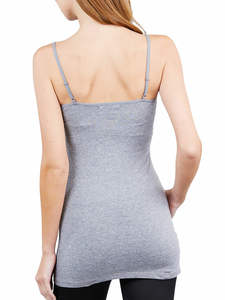Camisole longue en tricot extensible pour femme, personnalisée, douce, pour superposer, tunique, débardeur uni, respirant, décontracté - Product Image 3