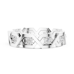 Bague de nom de couronne personnalisée 10K pour elle - Product Image 4