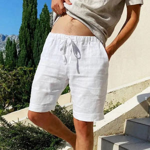 Short de basket-ball uni en polyester/coton pour homme, respirant, séchage rapide, écologique, grande taille, plage, vacances - Product Image 6