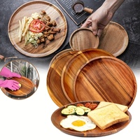Großer geteilter Holz-Flachschreibtisch aus Teakholz, Sushi- und Speiseplatte, Bambus-Holztablett für die Küche, Geschenke
