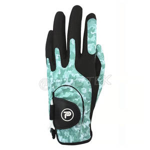 Guantes de golf de sublimación con logotipo personalizado de alta calidad de cuero genuino suave con diseño impreso de camuflaje - Product Image 6