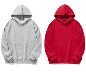 Épaules tombantes lavées à l'acide épaisses et lourdes personnalisées de couleur unie pulls à capuche en coton polaire épais de haute qualité - Product Image 2