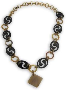 Collar de Cuerno Auténtico Hecho de Cuerno de Búfalo Real, Joyería de Diseño Antiguo, Colores Naturales en Venta, Producto de la India, Precio - Product Image 6