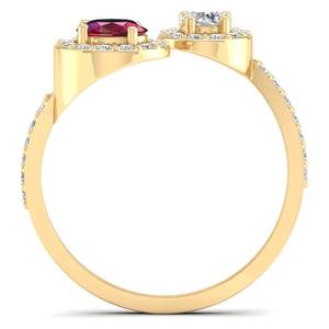 Anillo Ajustable de Plata de Ley 925 de Lujo REYES con Moissanita Certificada GRA y Gema de Rubí, Nueva Llegada, Joyería Fina Personalizada - Product Image 4