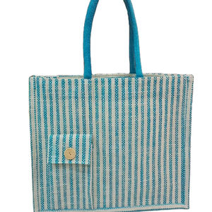 Sac fourre-tout réutilisable en jute avec fermeture à glissière et poignée Flexiloop pour supermarché - Product Image 6