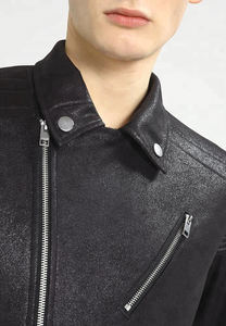 Unique Style Men Casual <b>Motorbike</b> Leather Coat Fashionable Trendy Strong Durable Leather Jacket With Side Zipper Pockets Outwear - Product Image 6