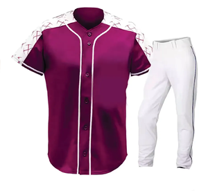 Uniforme de béisbol para hombre hecho a medida de poliéster 100% de alta calidad a la venta nuevo diseño uniforme de béisbol para hombre conjunto de peso pesado - Product Image 4