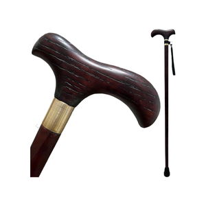 Bastón de madera con mango cómodo de alta calidad, producto de seguridad de varios colores, muleta de caña de Metal, madera dura pulida con estilo - Product Image 4