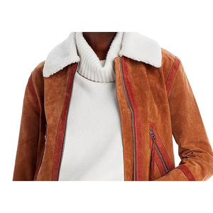 Blanknyc Brown <b>Suede</b> Leather <b>Jacket</b> with Faux Fur Collar - Product Image 2