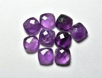 Ametyste violette naturelle facettée en forme de coussin, pierre précieuse de qualité supérieure certifiée par un tiers, pour la fabrication de bijoux, bagues pour hommes