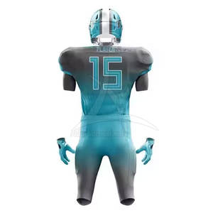 Uniforme de football américain durable en sublimation, respirant, à manches courtes, séchage rapide, tissu extensible doux pour une flexibilité et un ajustement parfaits - Product Image 4