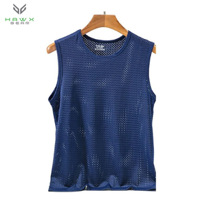 Logotipo personalizado de algodón de talla grande para hombres Muscle Gym Running Stringer Tank Tops Fitness Bodybuilding Tank Tops - Product Image 5