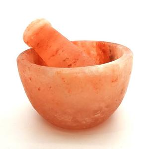 Premium Quality Pink Himalayan Salt Mortar Pestle Eco-Friendly Natural Crafts in Ivory Flower Style Wholesome Rock Salt Pakistan - Product Image 1