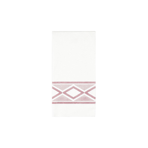 Serviettes imprimées Delfos bordeaux blanches 48x48cm pliées 1/8 Bambulux Eco 300pcs B2B - Product Image 1