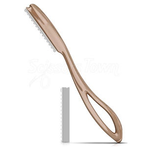 Peine de afeitar texturizante para adelgazamiento del cabello, herramienta de salón profesional con hoja de acero inoxidable para cortes de pelo en capas - Product Image 1