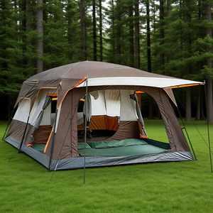 Tente de Camping de Luxe en Dôme pour 10 Personnes Imperméable Deux Chambres et Un Salon avec Protection Solaire Super Vente - Product Image 1