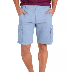 Venta caliente Ice Blue Cotton Cargo Shorts Regular-Fit Relaxed Designed Casual Summer Cargo Shorts para hombres - Product Image 3