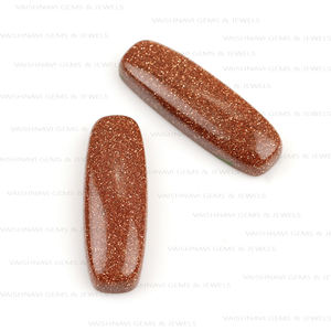 Alta calidad, 10x30mm, piedra dorada marrón Natural, cojín largo, cabujón de cuarzo cortado, Parte posterior plana, joyería calibrada, piedras preciosas sueltas - Product Image 5