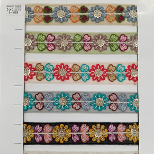 ลูกไม้ปักลายดอกไม้หลากสี - Product Image 1