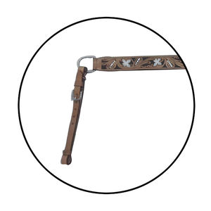 Confort et durabilité optimaux-Plastron de cheval en cuir de qualité supérieure de haute qualité avec sangles réglables - Product Image 2