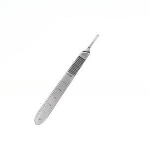 บริษัท นาวาซ เซอร์จิคัล จำกัด ด้ามมีดผ่าตัดสแตนเลสคุณภาพพรีเมียมแบบกำหนดโลโก้เองได้ ขนาด 12 ซม. สีเงิน ได้รับมาตรฐาน CE สำหรับเครื่องมือผ่าตัด - Product Image 1