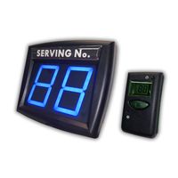 Système de gestion des files d'attente en extérieur avec écran LED bleu à 2 chiffres, appel sans fil à distance pour les magasins, les bureaux, les pharmacies, luminosité de 1000 cd