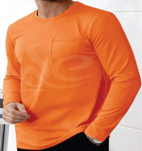 2025 Camiseta de manga larga ajustada de peso pesado de algodón 100% para hombre, cuello redondo en blanco, transpirable, antiarrugas, opción de logotipo personalizado - Product Image 5