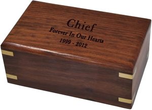 American Style Durable Natural Finish Wooden Cremation Urn for Adult Human and <b>Dog</b> <b>Ashes</b> for Decoration Use - Product Image 3