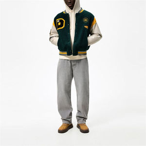 Chaqueta Varsity de Invierno Personalizada para Hombre, Transpirable, Ecológica, de Secado Rápido, Estilo Urbano, con Logotipo de Béisbol, de Lona, Poliéster/Algodón - Product Image 6