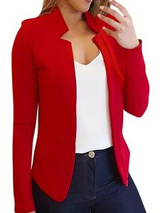 New Cross-Border Women's Wear, Pure Color Small Suit Cardigan Formal <b>Jacket</b> - Product Image 5