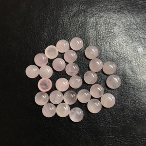 Vivaaz Gems Vente en gros Meilleur prix 8mm Quartz Rose Naturel Cabochon Lisse en Vrac AAA Grade Pierre Semi-Précieuse IGI Calibré - Product Image 5