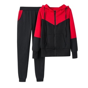 Conjunto de 2 piezas de chándal personalizado para mujer, chaqueta y pantalones con cremallera, ropa deportiva para correr en el gimnasio con logotipo - Product Image 5