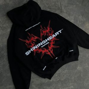 เสื้อสเวตเตอร์แบบมีฮู้ดสำหรับผู้ชายเสื้อครอปขนาดพิเศษเปิดไหล่โอเวอร์ไซส์ดีไซน์ใหม่เสื้อครอปไซส์ใหญ่พิเศษ - Product Image 1