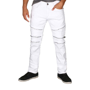 Commande en gros pantalon en jean pour hommes tissu denim de haute qualité disponible en couleur blanche coupe et style personnalisés pour marque privée - Product Image 3