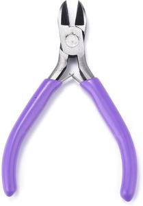 1Pc <b>Side</b> Cutting Pliers Carbon Steel Jewelry Pliers 4.1 Inch Jewelry Making Tools Lilac <b>Side</b> <b>Cutter</b> Wire Looping Plier - Product Image 3