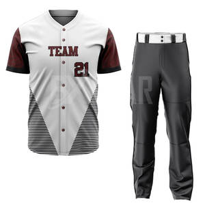 Vêtements de sport uniformes de baseball à taux de gros avec personnalisé conçu pour les matchs d'entraînement d'équipe et les sports scolaires - Product Image 1