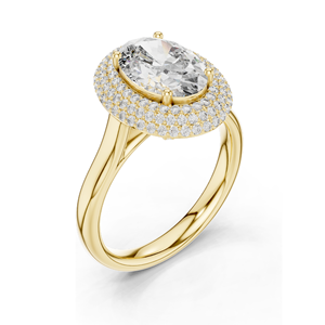 Anillo Halo con Diamante de Laboratorio de 2.496 CT para Mujer, Claridad VVS-VS EF, Oro de 18KT, 14KT, 10KT y Plata 925, Oro Rosa, Amarillo y Blanco - Product Image 4