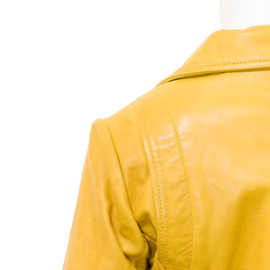 Chaqueta de Cuero PU para Mujer, Ajustada, Estilo Motociclista, Venta al por Mayor, Chaqueta Transpirable para Primavera y Otoño - Product Image 5