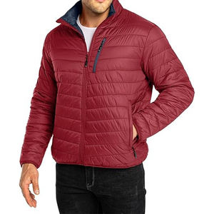 Chaqueta acolchada de invierno de poliéster 100% para hombre, chaqueta a prueba de viento, chaqueta acolchada ligera de varios colores - Product Image 1