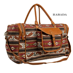 Couverture de selle sac polochon aztèque unisexe duffle cuir week-end sac de voyage sac à main Style occidental mode - Product Image 2